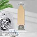 BiJun Ironing Board Hanger Wall Mount, Ironing Board Hanger with 5 Inch Length, Iron Board Holder Wall Mount for Laundry Rooms (White)