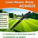 SummerCool 2 Pack 21" Lawn Mower Replacement Blade for Ryobi RY401150US,RY401140US,RY401200 and RY4011060US Mowers,Cutting Blade Replace for AC04025 682534 310-020,Black