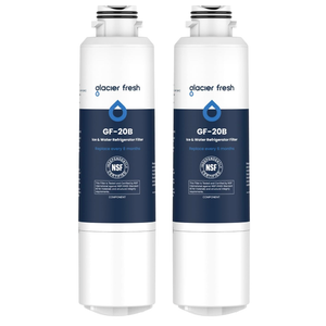 GLACIER FRESH DA29-00020B Refrigerator Water Filter Compatible with Samsung DA29-00020A/B, DA29-00020B-1, HAF-CIN/EXP, 46-9101, RF4267HARS For French Door Fridge Kitchen (2 PACK)