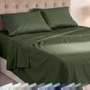 Queen Sheets - 6 Piece, Prewashed Ultra-Soft Queen Sheet Set, Fits Mattresses Up to 18 Inches Thick, Breathable & Secure Fit, Hotel Luxury Bedding, Olive Green