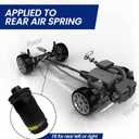 2Pcs Rear Air Spring Suspension Compatible with 2007-2019 Benz W164 X164 GL320 GL350 GL450 GLE350 GLE450 AMG GLS450 ML320 ML350 ML450 1643201025 1643200725 1663200325