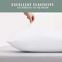 TELUS Cooling Pillowcases for Hot Sleepers Queen Size 2-Pack, Silky Soft Breathable Pillow Case with Envelope Close, Stay Cool Pillow Cover for Night Sweats, 20x30 Inch, White