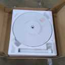 California Umbrella 50 lbs. Round Concrete Weighted Powdercoated Steel Umbrella Base, White Frame