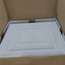 Landical 50 Pcs 2 x 2 ft White PVC Plastic Drop Ceiling Tiles 24 x 24 x 0.8 Inch Ceiling Panels Decorative Cover 200 Sq. ft for Office Bathroom Living Room Bedroom