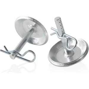 AR-PRO (2-Pack) Replacement Snow Plow Skid Shoes - Replaces Part ATV UTV Polaris K-Plow Nos 2205071 and 2208864 - Hardened Steel Snow Plow Non-Slip Base - with Quick-Release Cotter Pins (Silver)