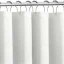 Tititex White 3D Embossed Wave Textured Fabric Shower Curtain for Bathroom,Modern Farmhouse Soft Cloth Shower Curtain Set - 72x72