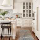 Loloi Chris Loves Julia Jules Collection JUL-06 Denim/Spice 3'-6'' x 5'-6'', .13" Pile Height, Accent Rug