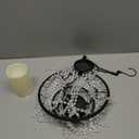 Hanging Candle Lantern Outdoor, 28” Battery Operated Modern Clear Acrylic Crystal Chandeliers with Flickering Yellow Led Candle Light S Hooks for Garden, Backyard, Gazebo, Room Indoor Indoor Decor