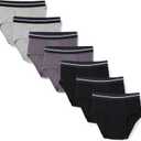 Amazon Essentials Men's Cotton Breathable Tag-Free Briefs Underwear, Multipacks (X-Large, Black/Charcoal/Grey Heather)