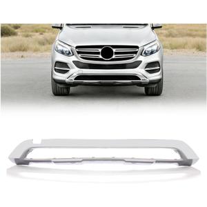 Kojem Front Lower Grill Trim Molding Compatible with 2016-2019 Mercedes Benz GLE300d GLE350 GLE400 GLE43 GLE550 GLE550e Bumper Grille Trim Valance Chrome Replace for 1668857122 1668850301 MB1015108