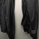 KOUFALL Black Back Tab Rod Pocket Linen Sheer Curtains for Living Room 52x90 Inches Long