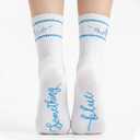 DPKOW Bride Graduation Socks 4th of July Accessories Something Blue Gifts Graduation Fourth of July Party Favors Valentines