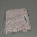 Women's Plaid Shirt Button-up Short Sleeve Collared Slim Fit Casual Summer Blouse Tops (Pink, S)