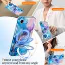 for iPhone 17e Case 2026, [Magnetic Invisible Stand] [Compatible with MagSafe] [Military Grade Drop Protection] Slim Translucent Matte Back Shockproof Protective Cover, Blue Gold