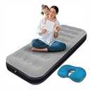 hufaut Camping Single Air Mattress with Inflatable U-Shaped Pillow Blow Up Bed Thicken Sleeping Pad for Outdoor Indoor