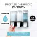 Better Living Products 77384 CLEVER Soap and Shower Triple Dispenser, Black/Chrome