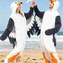 vavalad Adult Onesie Costume Halloween Christmas Cosplay Funny Costume Women Men (White, L)