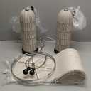 OYEARS 26.5" Table Lamps Set of 2 - Bedside Lamp with USB A+C Charging Ports,Rustic,Perfect for Nightstands and Bedrooms,Black