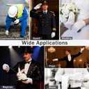 144pcs White Cotton Gloves for Dry Hands Sleeping, Breathable, Moisturizing Gloves White Cotton Glove Women for Dry Hand Moisturizing Cosmetic Eczema Hand Spa and Jewelry Inspection Serving-L