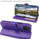 Bocasal Wallet Case for iPhone 14 Plus, RFID Blocking Magnetic Flip Case with Card Slots Holder Kickstand Wrist Strap, PU Leather Folio Shockproof Protective Cover 6.7 Inch (Purple)