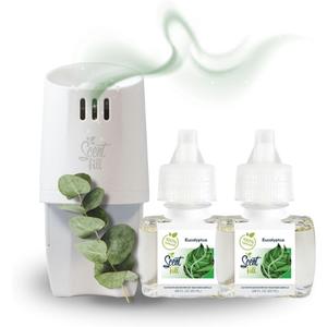 Scent Fill 100% Natural Eucalyptus Plug in Air Freshener, Scented Oil Refills, 2 Refills + Diffuser