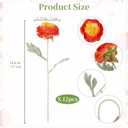 zezzos Red Peonies Artificial Flowers 12Pcs Realistic Red Silk Ranunculus Flowers 14.6" Fake Peonies for Home Decoration Wedding Bridal Bouquets Office Floral Arrangements Table Centerpiece