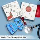 4 x Nurse Ornaments for Christmas Tree, Meaningful Wooden Nurse Scrub Life Ornament, Unique Nursing Graduation Gifts for Practitioner Instructor Students Women, Christmas Coworker Gift