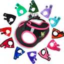 EcoBark Step in Dog Harness - Eco-Friendly Teacup Dog Harnesses for XXS, XS, and Small Dogs - Reflective and Adjustable Mini Body Halter Vest -Tiny Soft Mesh Toy Breed Harness (XXXS, Black and Pink) 2 to 3 lbs- Chest up to 10 in (Pack of 1)