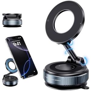 XO Simple is Beauty Vacuum Suction Magnetic Phone Holder, Strong Suction Magnetic Car Phone Holder Mount Foldable Phone Stand for iPhone16/15/14/13/12, Mirror/Glass/Screen(Not Charge Phone)