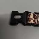 Dog Collar and Leash Combo Set, Leopard Pattern, Polyester Material, 150CM Matching Leash, for Small Puppy Dogs.(S, Light Coffee Leopard)