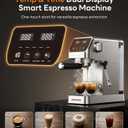 Aromaster Espresso Machine 20 Bar with Milk Frother, Easy to Use Compact Espresso Maker with Touchscreen, Fast Heat 1400W for Latte & Cappuccino, Stainless Steel Coffee Machine for Home & Office