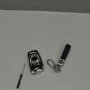Creativity Suitable For BMW key fob cover. Advanced soft TPU key box is compatible with X1 X3 X4 X5 X6 1 2 4 5 6 7 M3 M5 M6 GT3 GT5 G30 F10 F15 F16 F20 key (Type A Silver Key Case + key chain set) (Type A key cover, Silver Combination(type A))