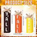 Geetery 3 Pcs Fall Decoration for Home Fall Table Block Sign Thanksgiving Tiered Tray Decor Thanksgiving Wood Table Decor for Autumn Harvest Office Shelf Desk Kitchen Party Supplies (Bright Style)