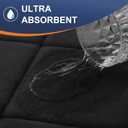 OLANLY Memory Foam Bath Mat 30x20, Ultra Soft and Absorbent Bathroom Rugs, Machine Washable, Comfortable Bath Carpet for Bathroom Floor, Tub and Shower, Black