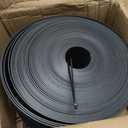 A ANLEOLIFE 100FT Flexible Plastic Landscape Edging Coil, 5" Black Garden Border for Yard, Flower Beds & Pathways, Anti-UV, 30 Stakes for Easy Install