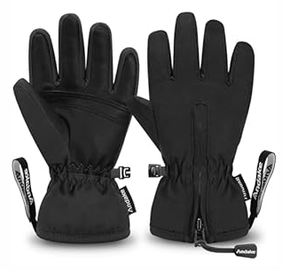 Andake Waterproof &Breathable Kids Snow Gloves, Toddler Winter Warm Ski Gloves for 2-14Y Boys Girls (YM(Fits11-14Y), Pink)
