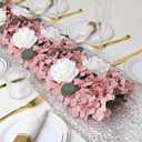 Pack of 6 Artificial Flower Wedding Arch Decorations, 18 inch Floral Centerpieces for Party Bridal Shower Event Table Wall Arrangement - Dusty Rose