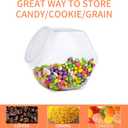 CAGSIG Candy jars with lids 4 Pack Plastic Candy Jars with Lid, Hexagon Candy Jars Cookie Jars for Kitchen, Clear Candy Containers for Snacks, Candy, Cookie, Dog Treats, Coffee Pod(30 OZ)