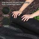 5oz Weed Barrier Landscape Fabric Heavy Duty, 1.3ft x 50ft Dual-Layer Premium Garden Landscaping Fabric, Ground Cover Weed Control Fabric Outdoor Weed Mat Garden Lawn Fabric