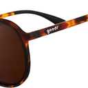 goodr Amelia Earhart Ghosted Me Polarized Aviator Sunglasses for Men & Women, Large Sized (Mach G), Brown Translucent Frames with Brown Non-Reflective Lenses, UV400 Protection, No Slip, No Bounce