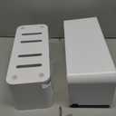 YECAYE 2 Pack Cable Management Box, Pet Friendly Cable Box Organizer for Home & Office, Child-Proof Floor Cord Cover, Cord Management and Cord Hider, White