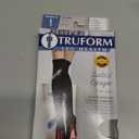 Truform Women's Compression Stockings, 15-20 mmHg, Thigh High Length, Closed Toe, Opaque, Black, Medium