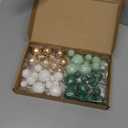 48 Pcs Cake Topper Decorations - Balloon Cupcake Toppers, Foam Balls for Birthday Party Wedding Cake Decorating (Green, Light Green, White, Gold)