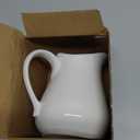 Cream Pitcher 17 OZ Ceramic Cream Pitcher with Handle, White Sauce Pitcher Porcelain Milk Pourer for Sauces, Jam, Coffee