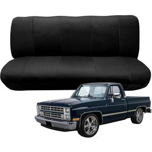 Custom-Fit Bench Seat Covers Replace for Chevy 1973-1999 C/K Series Full Size Classic Trucks Without Headrests, Sandwich Air Mesh Fabric Composite Soft Foam Lining Bench Seat Protector