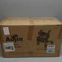 Walkers for Seniors, Rollator Walker with Seat, 350 lb Weight Capacity, 18" Big Seat, 8" All-Terrain Wheels, 6-Level Adjustable Height, Lightweight Aluminum Frame Rollator Walkers for Seniors (Gray)