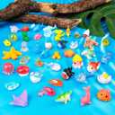 44 Pcs Mini Ocean Resin Animals 44 Styles Resin Animals Figurines Bulk for Fairy Garden Miniature Dollhouse Accessories Hide Crafts Decor