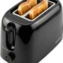  Electric 2 Slice Toaster Machine 6-Shade Setting, Black 