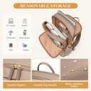 GOLF SUPAGS Women Laptop Backpack Casual Daypack for Work Travel College Backpack Purse Fits 14 Inch Notebook (Champagne)