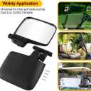 Golf Cart Side Mirrors for Club Car EZ-GO Yamaha and other 180°Adjustable Folding Wide-Angle Side View Mirror